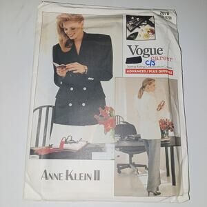 Anne Klein II Vintage Vogue 2070 Sewing Pattern  6-8-10